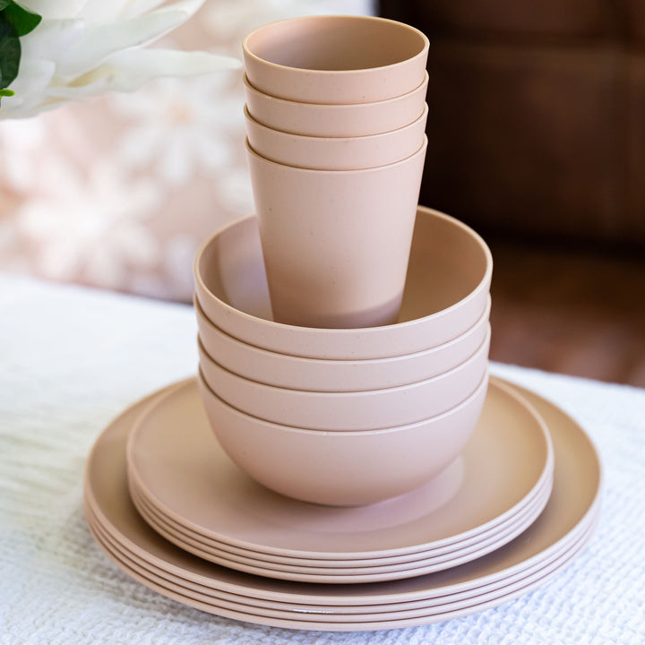 16 Piece PLA Dinnerware Set