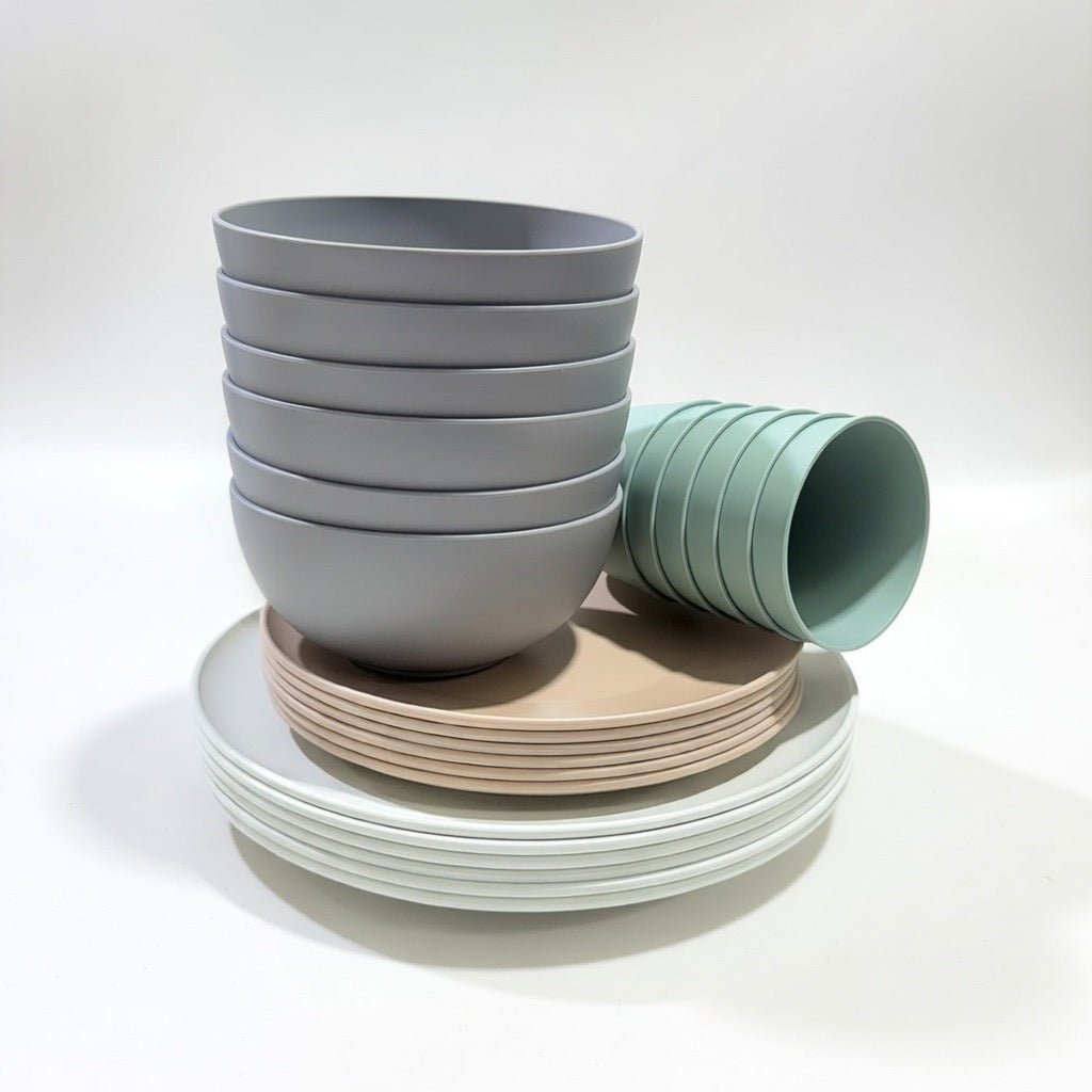 24 Piece PLA Dinnerware Set