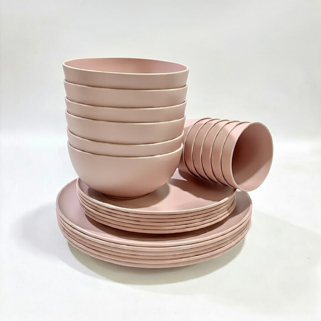 24 Piece PLA Dinnerware Set