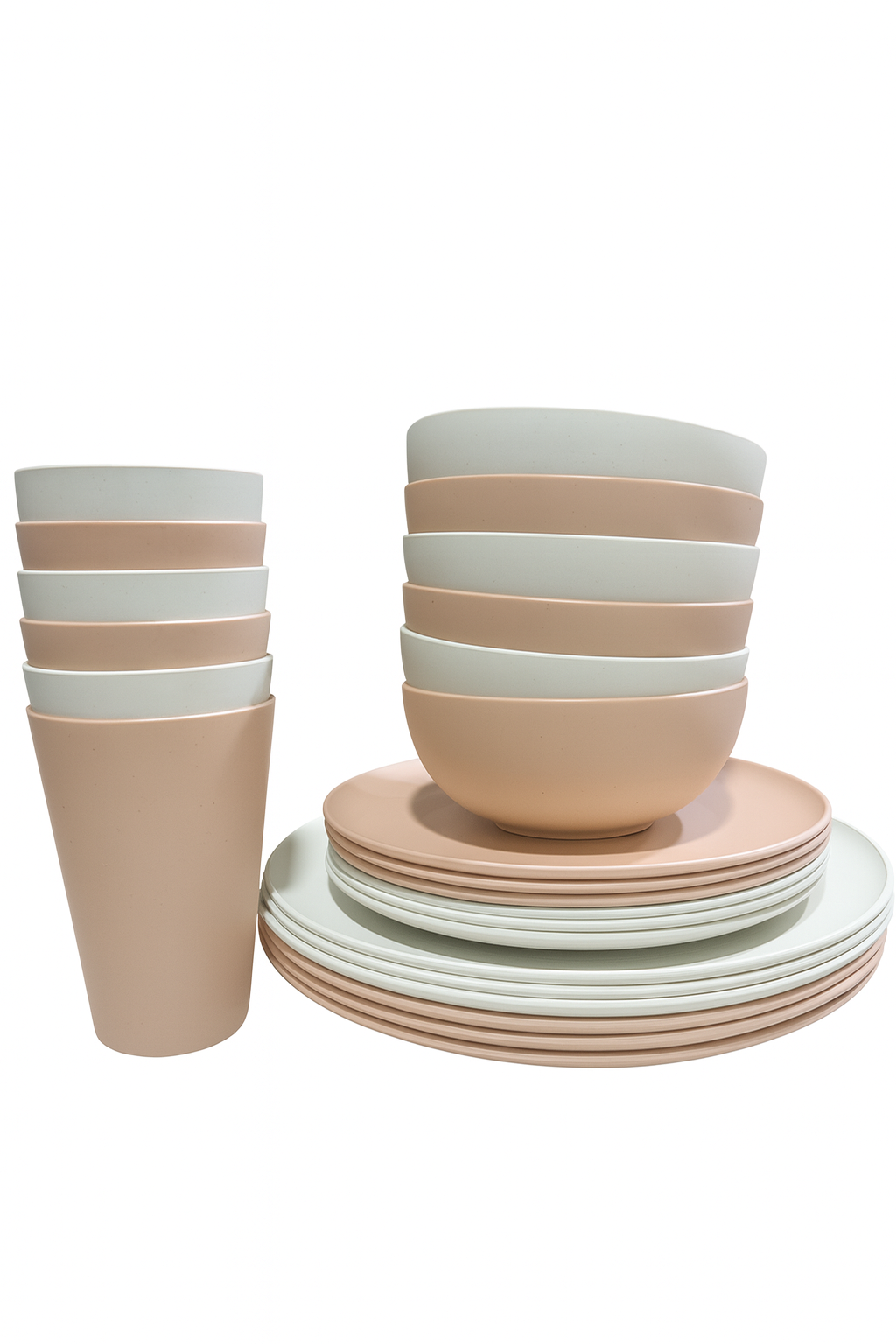24 Piece PLA Dinnerware Set