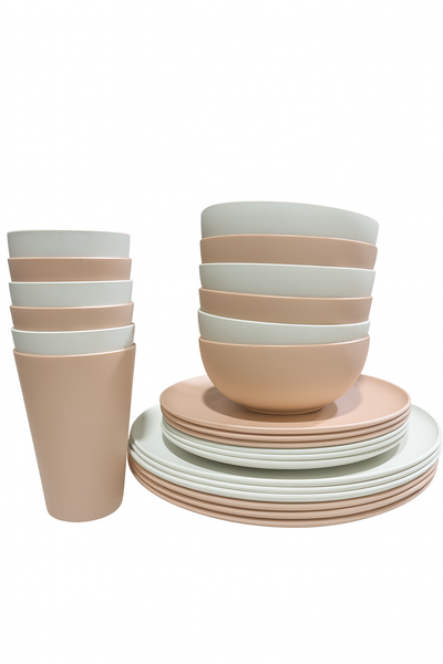 24 Piece PLA Dinnerware Set