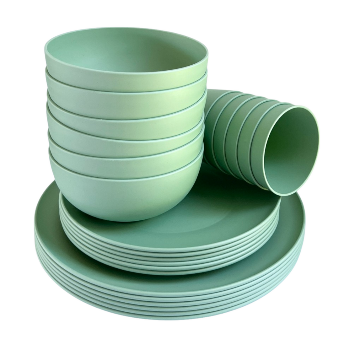 24 Piece PLA Dinnerware Set